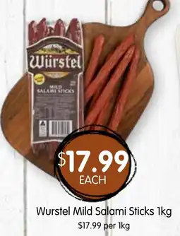 Spudshed Wurstel Mild Salami Sticks offer