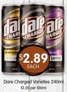 Spudshed Dare Charged Varieties offer