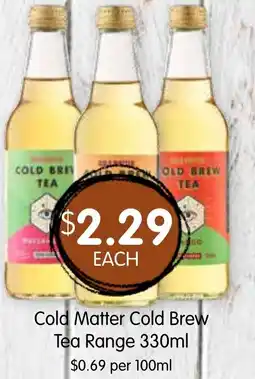 Spudshed Cold Matter Cold Brew Tea Range offer