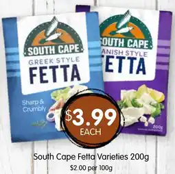 Spudshed South Cape Fetta Varieties offer