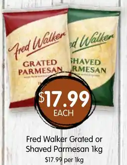 Spudshed Fred Walker Grated or Shaved Parmesan offer