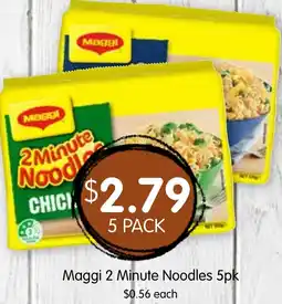 Spudshed Maggi 2 Minute Noodles 5pk offer