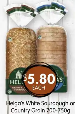 Spudshed Helga's White Sourdough or Country Grain offer