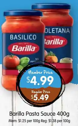 Spudshed Barilla Pasta Sauce offer
