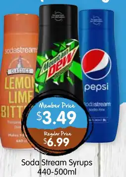 Spudshed Soda Stream Syrups offer