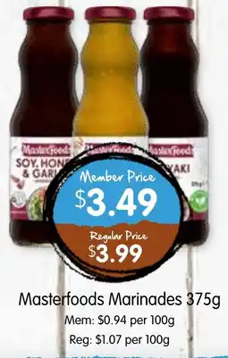Spudshed Masterfoods Marinades offer