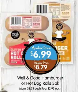 Spudshed Well & Good Hamburger or Hot Dog Rolls 3pk offer