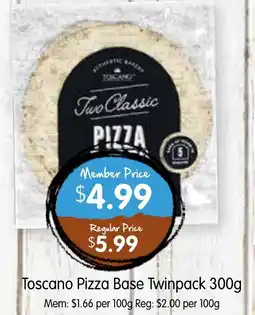 Spudshed Toscano Pizza Base Twinpack offer