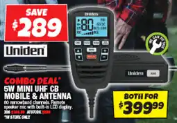 Autobarn 5w mini uhf cb mobile & antenna offer
