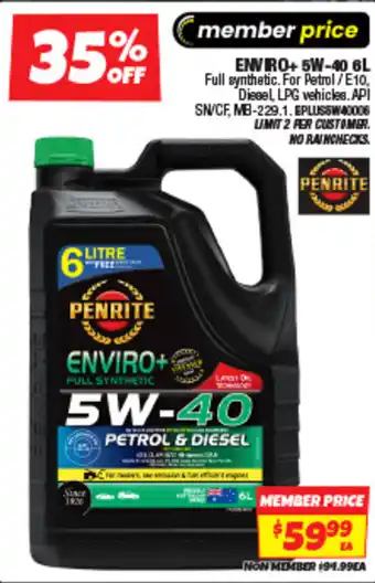 Autobarn ENVIRO+ 5W-40 offer