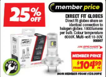 Autobarn Direct fit globes offer
