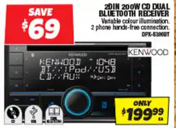 Autobarn 2din 200w cd dual bluetooth receiver offer