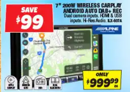 Autobarn 7" 200w wireless carplay android auto dab+ rec offer