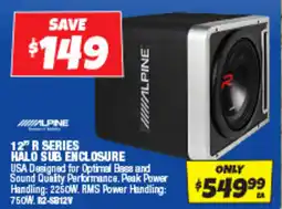 Autobarn 12" r series halo sub enclosure offer