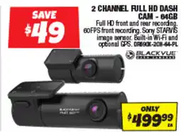 Autobarn 2 channel full hd dash cam - 64gb offer