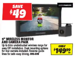 Autobarn 5” wireless monitor and camera pack offer