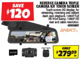 Autobarn Reverse camera triple camera kit touch screen offer