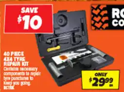 Autobarn 40 piece 4x4 tyre repair kit offer