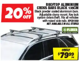 Autobarn Rooftop aluminium cross bars black offer