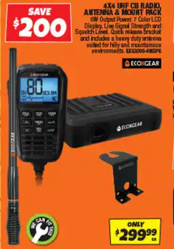 Autobarn 4x4 uhf cb radio, antenna & mount pack offer