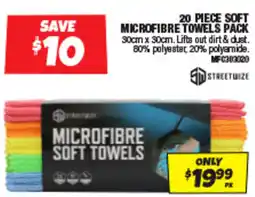 Autobarn 20 piece soft microfibre towels pack offer