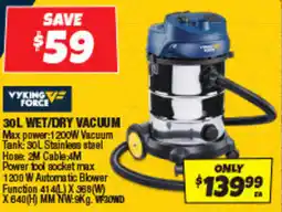 Autobarn 30l wet/dry vacuum offer