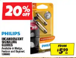 Autobarn Philips incandescent signaling globes offer