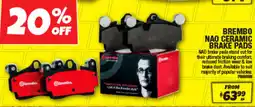 Autobarn Brembo nao ceramic brake pads offer