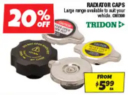 Autobarn Radiator caps offer