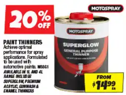 Autobarn Paint thinners offer