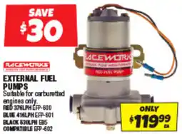 Autobarn External fuel pumps offer