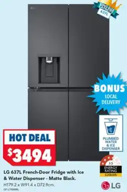 Harvey Norman LG French-Door Fridge with Ice & Water Dispenser offer