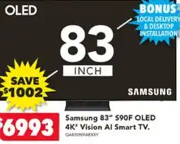 Harvey Norman Samsung 83" OLED 4K Vision Al Smart TV offer