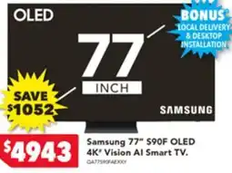Harvey Norman Samsung 77" OLED 4K Vision Al Smart TV offer