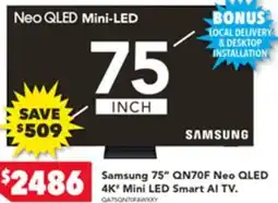 Harvey Norman Samsung 75 Neo QLED 4K Mini LED Smart AI TV offer