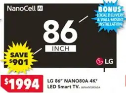 Harvey Norman LG 86" 4K LED Smart TV offer