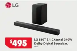 Harvey Norman LG 3.1-Channel 340W Dolby Digital Soundbar offer