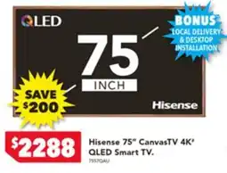 Harvey Norman Hisense 75" CanvasTV 4K QLED Smart TV offer