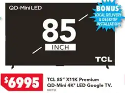 Harvey Norman TCL 85" Premium QD-Mini 4K LED Google TV offer