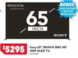 Harvey Norman Sony 65" BRAVIA 8M2 4K HDR OLED TV offer