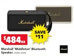 Harvey Norman Marshall 'Middleton' Bluetooth Speaker offer