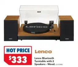 Harvey Norman Lenco Bluetooth Turntable with 2 Speakers - Wood offer