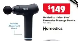 Harvey Norman HoMedics Select Plus Percussive Massage Device offer