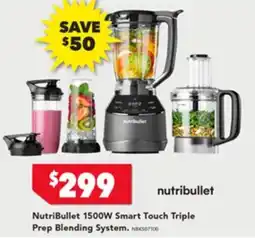 Harvey Norman NutriBullet 1500W Smart Touch Triple Prep Blending System offer