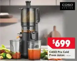 Harvey Norman CASO Pro Cold Press Juicer offer