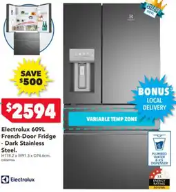 Harvey Norman Electrolux French-Door Fridge - Dark Stainless Steel offer