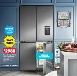Harvey Norman Fisher & Paykel Quad-Door Fridge with Ice & Water Dispenser offer
