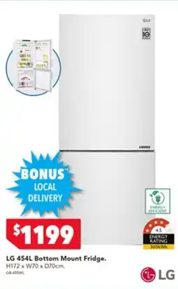 Harvey Norman LG Bottom Mount Fridge offer