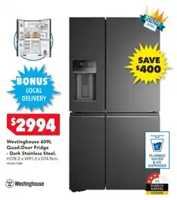 Harvey Norman Westinghouse Quad-Door Fridge - Dark Stainless Steel offer