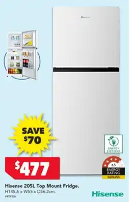 Harvey Norman Hisense Top Mount Fridge offer